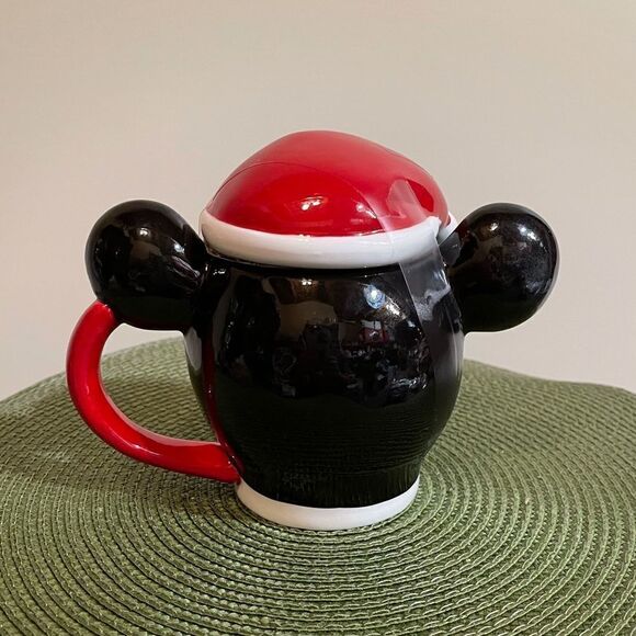 Disney Mickey Mouse Christmas mug with lid NWT - Picture 4 of 12